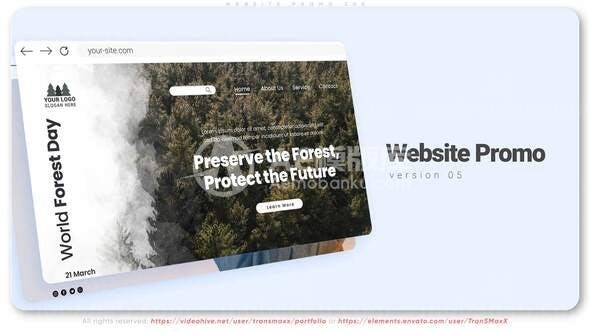 网站网页应用版式宣传AE模板