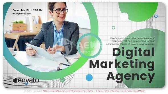 公司销售代理图文展示AE模板