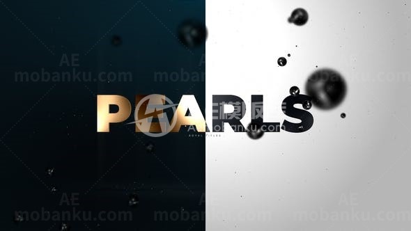 黑珍珠特效标题展示AE模板