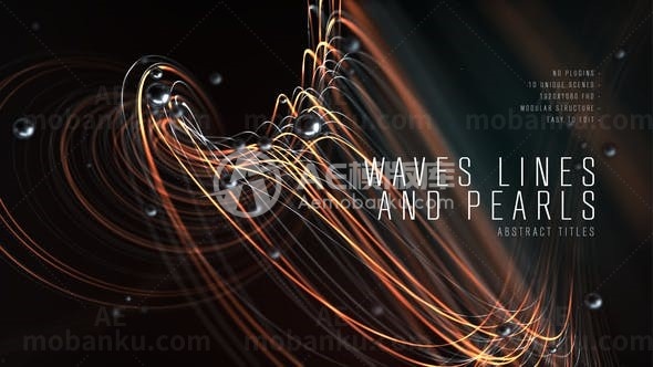 抽象线条标题展示AE模板