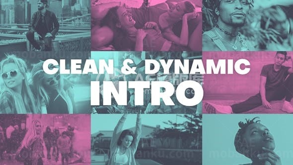 简洁动态片头AE模板