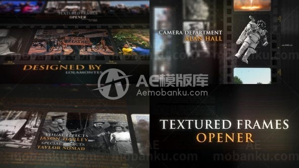 胶片帧效果图片展示AE模板