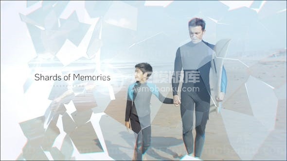 梦幻相册碎片复原效果图片展示AE模板