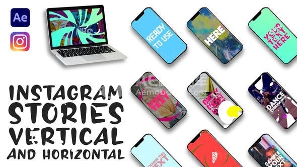 手机端动感时尚图片视频包AE模板