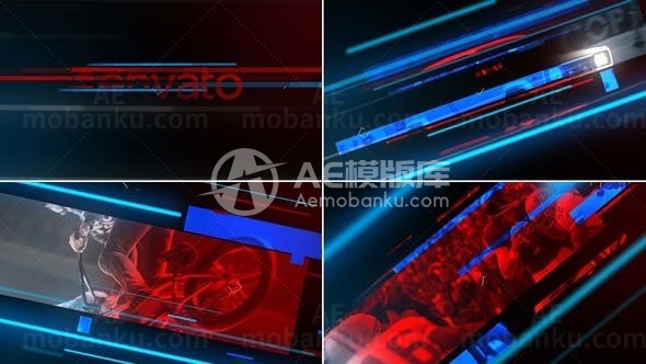 快速踏脚节奏体育运动片头AE模板