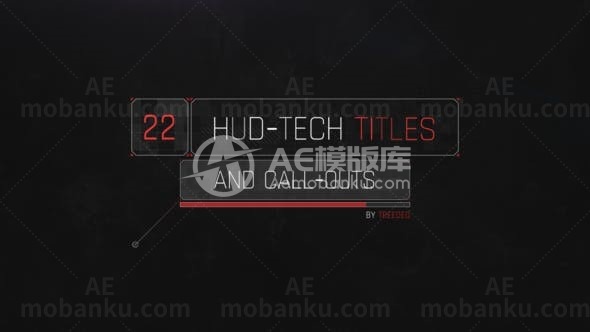 动感闪烁界面文字标题字幕AE模板