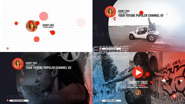 时尚播主热情运动视频片头AE模板