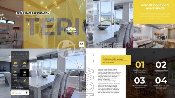 室内装修展示宣传推广促销AE模板