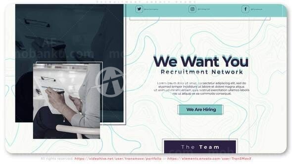 招聘机构商业宣传促销展示AE模板