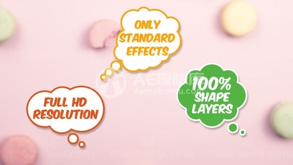 创意多彩气泡文字标题字幕展示AE模板