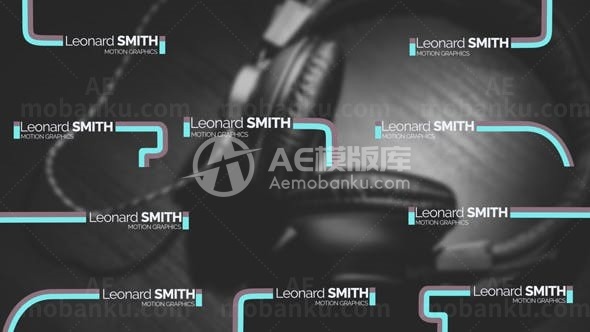 条纹呼出文字标题字幕展示AE模板