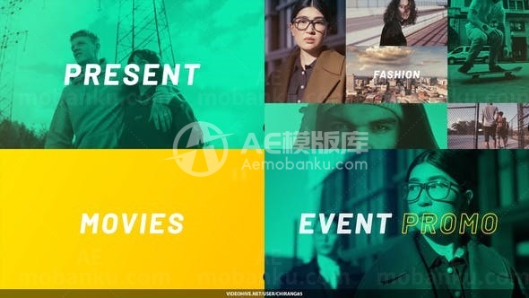 动感节奏时尚动态城市片头AE模板