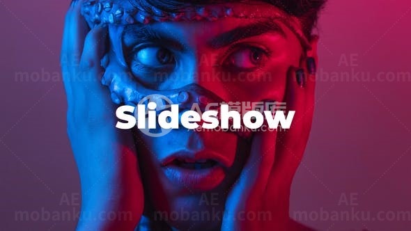 动感节奏网格视频展示幻灯片AE模板