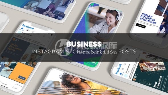 手机端商务宣传展示视频包AE模板