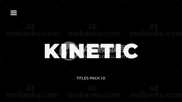 动态黑白文字版式标题AE模板