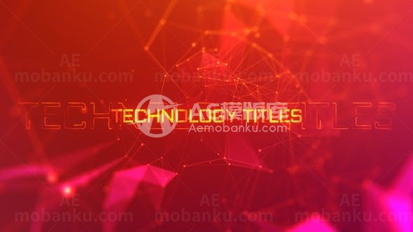 科技空间效果标题AE模板