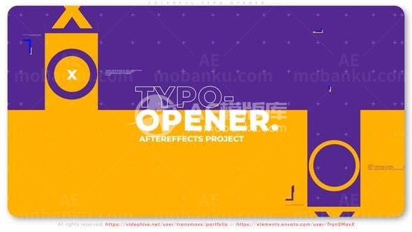 抽象彩色版式片头AE模板