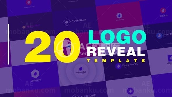 简单动画效果标志展示包AE模板