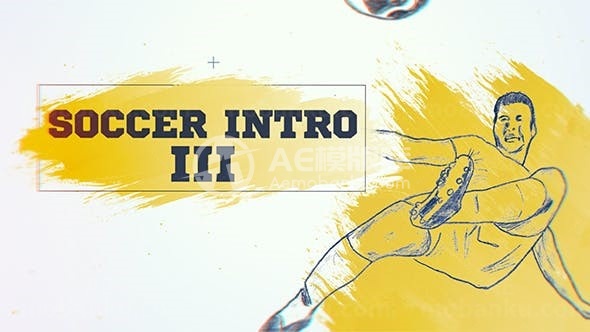 足球运动比赛片头AE模板