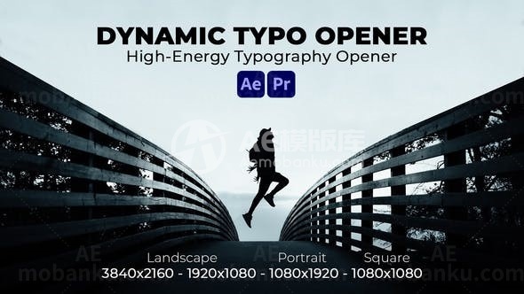 快速踏脚节奏动态版式标题片头AE模板