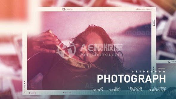 照片空间悬浮展示幻灯片AE模板