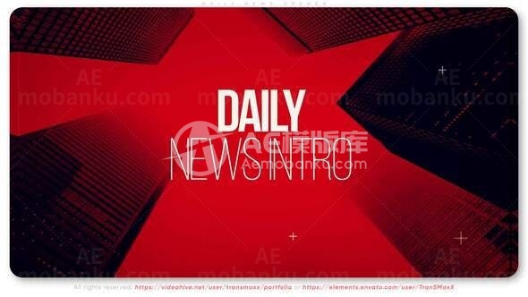 每日新闻片头栏目包装AE模板