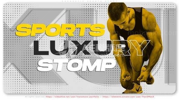 动态踏脚节奏体育运动宣传AE模板