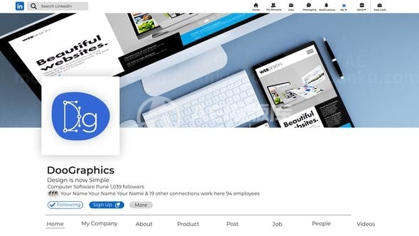 个人主页产品设计宣传推广AE模板