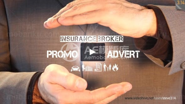 保险代理产品促销广告展示AE模板