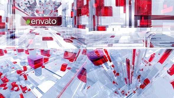 魔方大厦新闻栏目片头包装展示AE模板