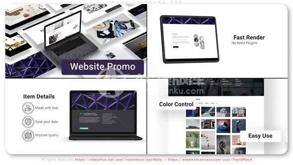 网站演示宣传推广AE模板