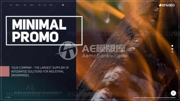 简洁图文大标题字幕显示宣传AE模板