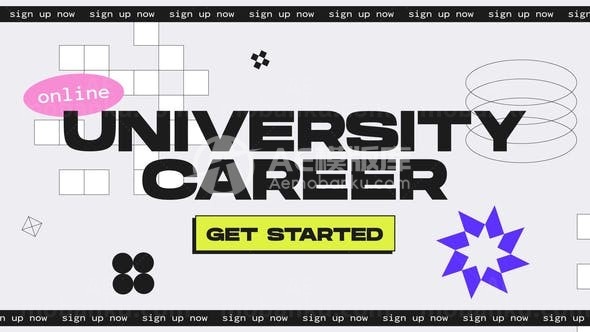 在线教育宣传推广促销展示AE模板