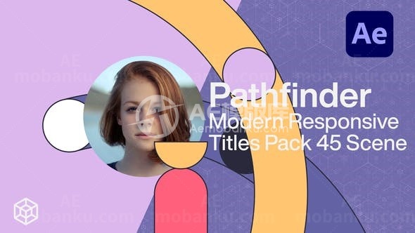 卡通风格自适应文字标题包AE模板