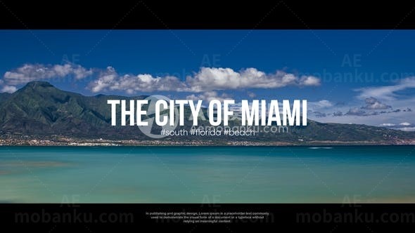 优雅风景递进效果幻灯片AE模板