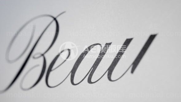 优雅手绘动画字母AE模板