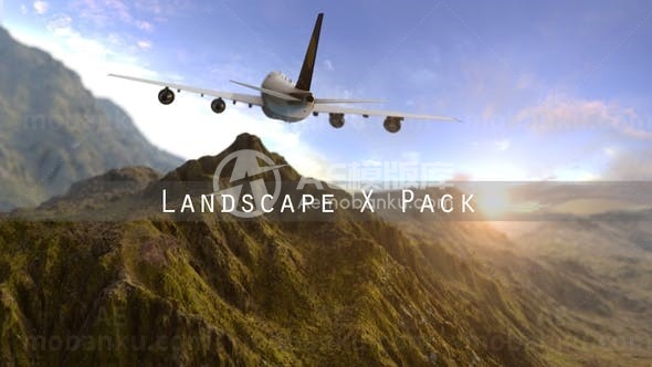 三维地形景观旋转展示效果AE模板