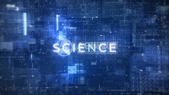 快速空间递进数字片头展示AE模板