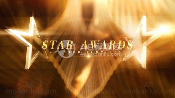 星光璀璨颁奖视频片头包装AE模板