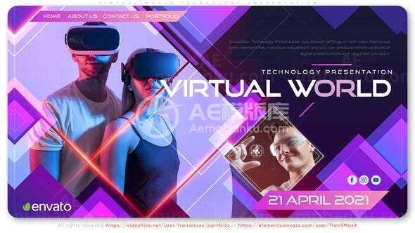 虚拟世界未来科技产品宣传展示AE模板