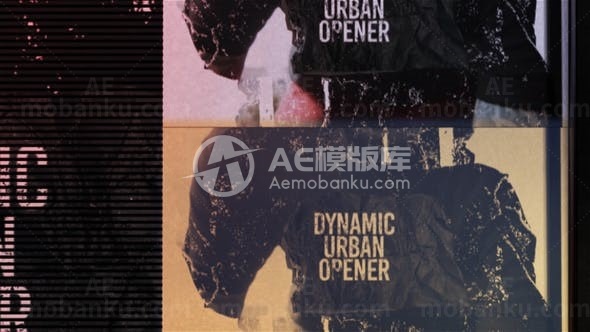 快速踏脚节奏杂渍城市效果片头AE模板