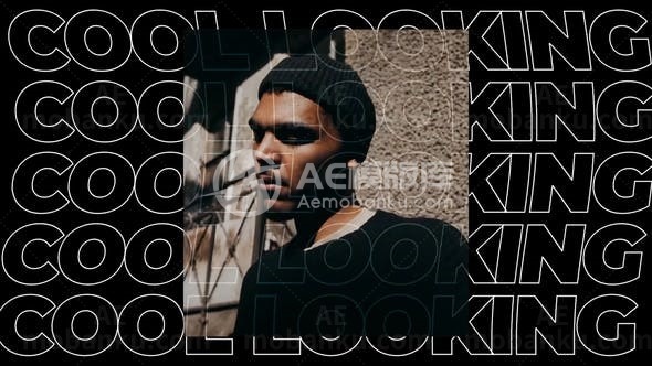 快速故障扭曲效果动态片头AE模板