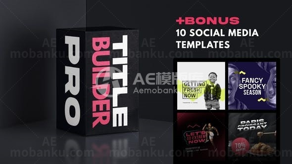 动感文字标题创建器展示AE模板