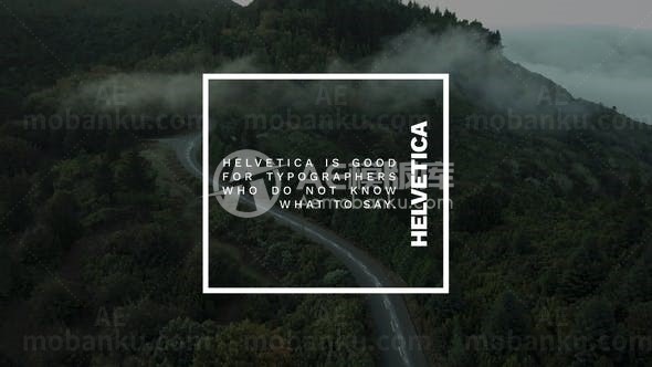 简单动态边框动画文字标题AE模板