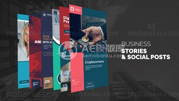 手机端商务推广宣传展示视频AE模板