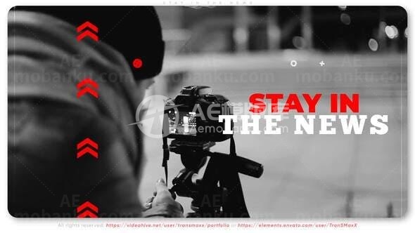 快速踏脚节奏动态关注新闻AE模板