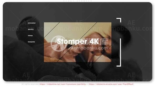 快速踏脚节奏简短节运动片头AE模板