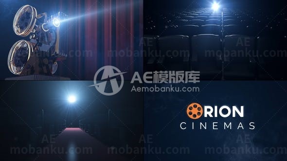 影视放映机效果开场片头AE模板