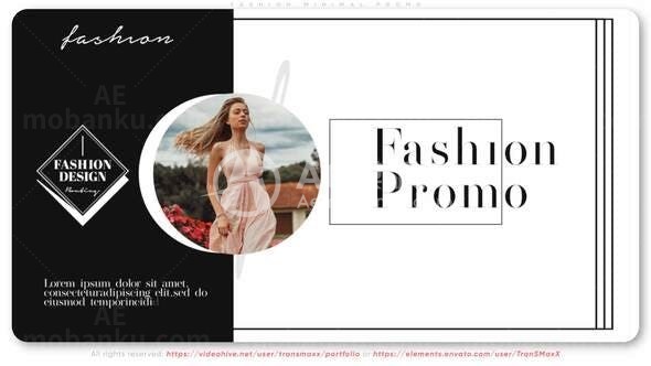 简洁时尚服装服饰推广宣传展示AE模板