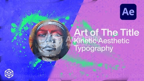 艺术化图形文字标题展示AE模板